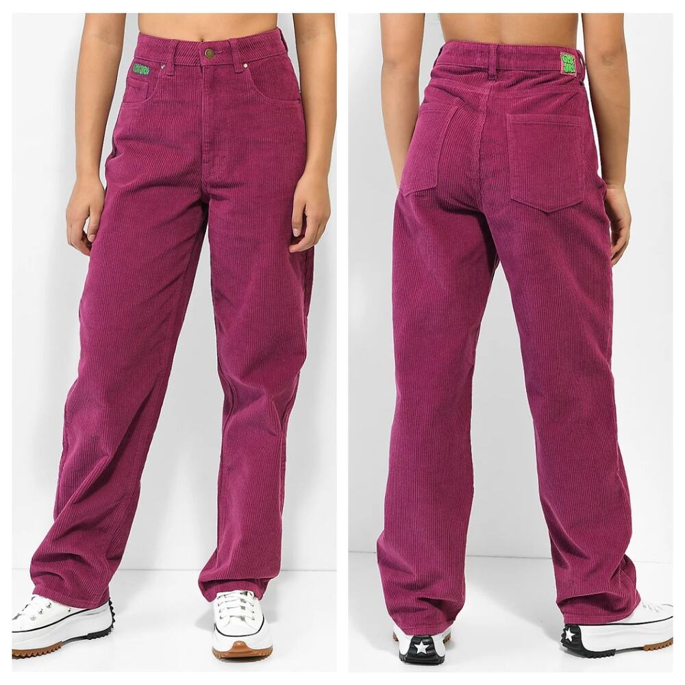 Empyre Tori Corduroy Pants Womens 8 Baggy Skate 90s Y2K Style Berry Purple Pink